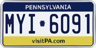 PA license plate MYI6091
