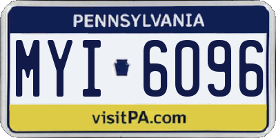 PA license plate MYI6096