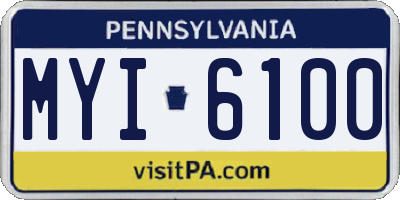 PA license plate MYI6100
