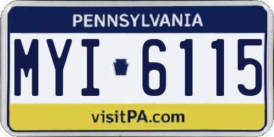 PA license plate MYI6115