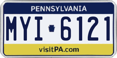 PA license plate MYI6121