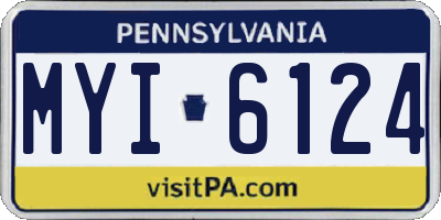 PA license plate MYI6124