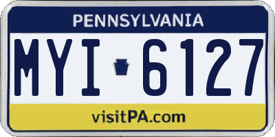 PA license plate MYI6127