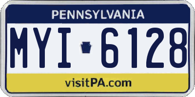 PA license plate MYI6128