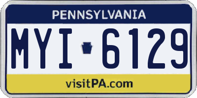 PA license plate MYI6129