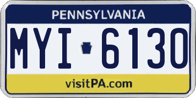 PA license plate MYI6130