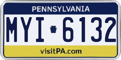 PA license plate MYI6132