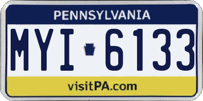 PA license plate MYI6133