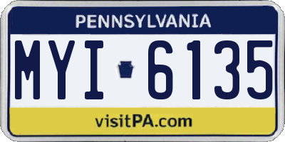 PA license plate MYI6135