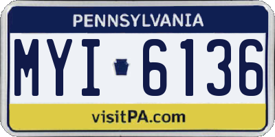 PA license plate MYI6136