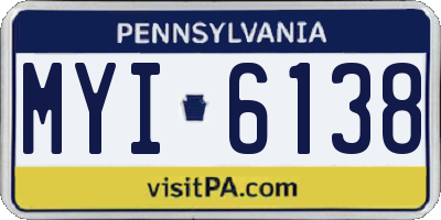 PA license plate MYI6138