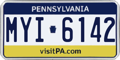 PA license plate MYI6142