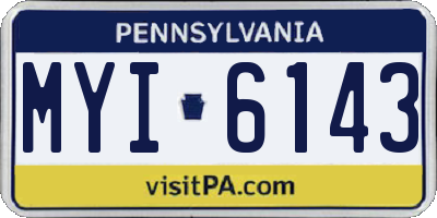 PA license plate MYI6143