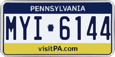 PA license plate MYI6144