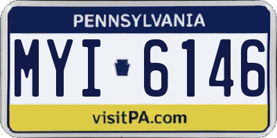 PA license plate MYI6146