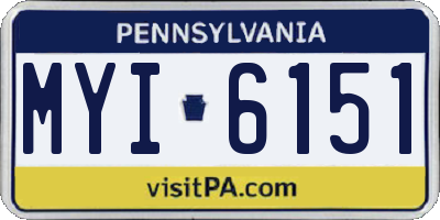 PA license plate MYI6151