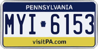 PA license plate MYI6153