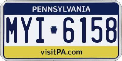 PA license plate MYI6158