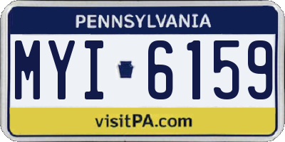 PA license plate MYI6159