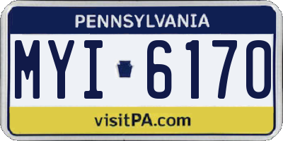 PA license plate MYI6170