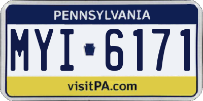 PA license plate MYI6171