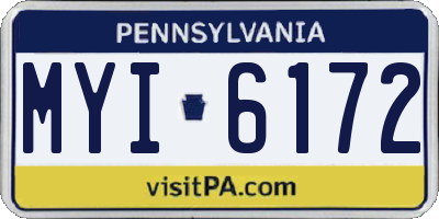 PA license plate MYI6172