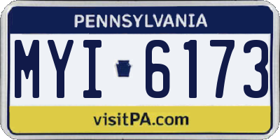 PA license plate MYI6173