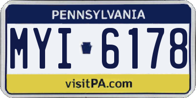 PA license plate MYI6178