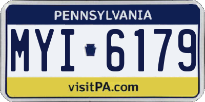 PA license plate MYI6179