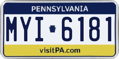 PA license plate MYI6181