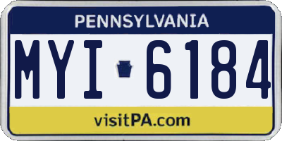 PA license plate MYI6184