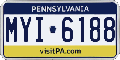 PA license plate MYI6188