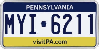 PA license plate MYI6211