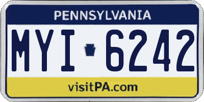PA license plate MYI6242