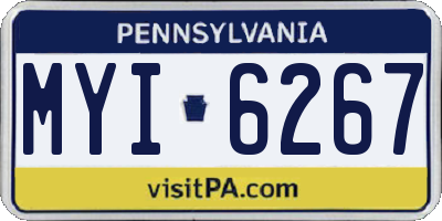 PA license plate MYI6267