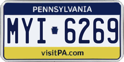 PA license plate MYI6269