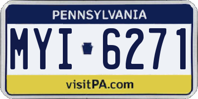 PA license plate MYI6271