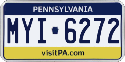 PA license plate MYI6272