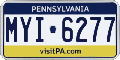 PA license plate MYI6277
