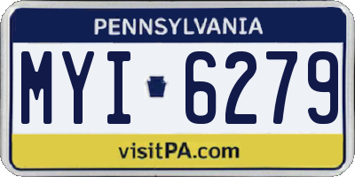 PA license plate MYI6279