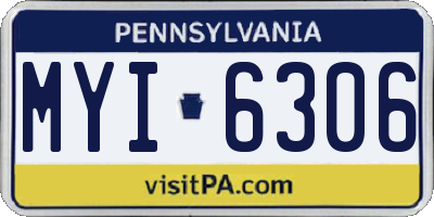 PA license plate MYI6306