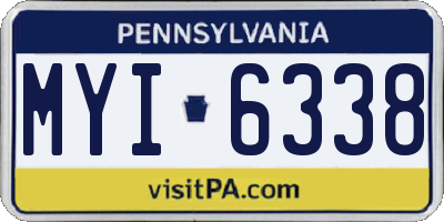 PA license plate MYI6338