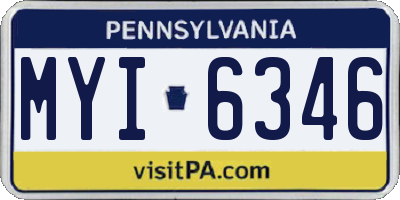 PA license plate MYI6346
