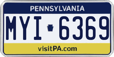 PA license plate MYI6369