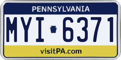 PA license plate MYI6371