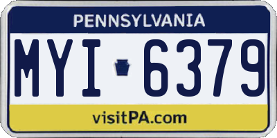 PA license plate MYI6379
