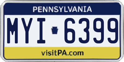 PA license plate MYI6399