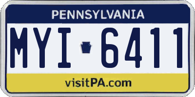 PA license plate MYI6411