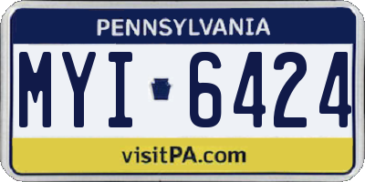 PA license plate MYI6424