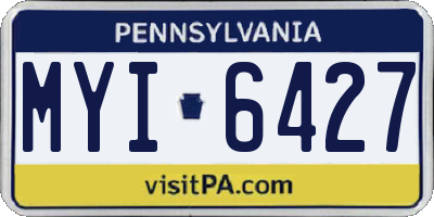 PA license plate MYI6427